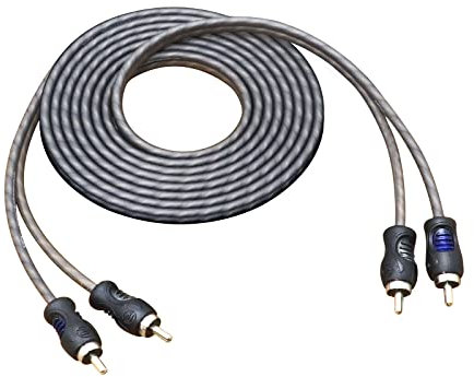 RECOIL RCI29 100% sauerstofffreies Kupfer, 2,74 m, 2-Kanal-Cinch-Audiokabel, Twisted Pair mit Rauschunterdrückung