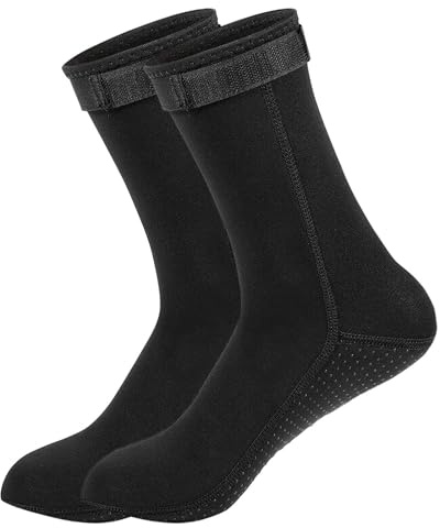Calzini in Neoprene 3mm, Calzini Muta Caldi Antiscivolo per Uomo Donna per Immersioni,Nuoto,Surf,Vela,Sport Acquatici