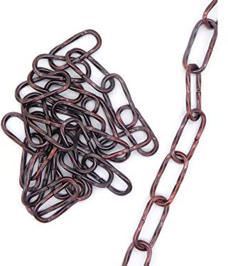 1 m Bronze gedrehte Kette für Kronleuchter Draht 3,5 mm Masche 45 x 20 mm