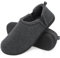 Snug Leaves Herren Fuzzy Kunstwolle Memory Foam Hausschuhe Anti-Rutsch warm Kunst-Sherpa Hausschuhe mit Doppelseitigen elastischen Einsätzen Hellgrau,46/47