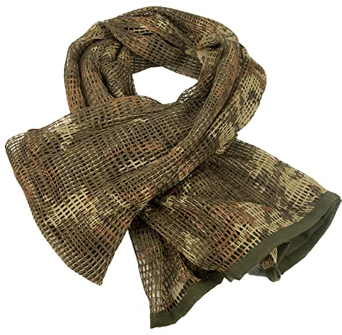 HYOUT Taktischer Militär-Halstuch, Wald-Camouflage-Schal Sniper Veil Desert Shemagh für Wargame Outdoor-Sport, Italien Cp (beidseitiger Druck)…