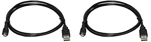 LINK LKCM1 Cavo USB 2.0 Micro USB B in Rame per Ricarica E Scambio Dati Smartphone E Tablet, Nero, 1 m & LKCM05 Cavo USB 2.0 Micro USB B in Rame, Nero, 0.5 m