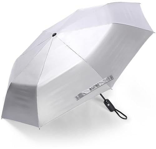 G4Free Paraguas de viaje grande con protección UV UPF 50+ de 42/46 pulgadas, cierre automático, resistente al viento, bloqueo solar