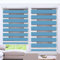Lamellenvorhang Vertikaljalousie 75 x 160 cm Einfache Montage, Schutz der Privatsphäre Jalousien Rollo Plissee mit Verstellbarer Kette für Badezimmer, Blau