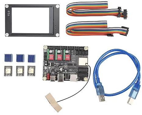 Kit de Placa Base de Grabador de Escritorio Kit de Placa Base Para Control de Impresora 3D Kit de Placa Base de Grabador con Pantalla Táctil de 3,5 Pulgadas para MKSDLC32 12‑24VDC