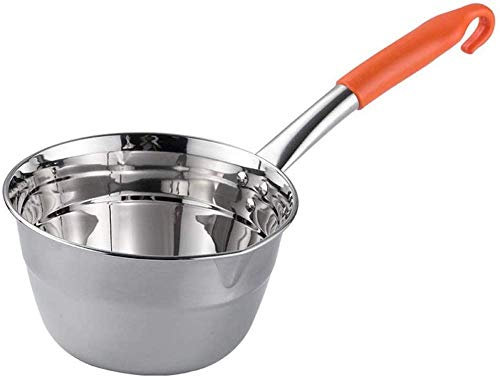 Louche de cuisine Louche en acier inoxydable avec manche à crochet Manche long Grande louche Louche de qualité Cuillère à soupe/louche-Vert || Assiettes 1L (Color : Orange, Size : 1L)