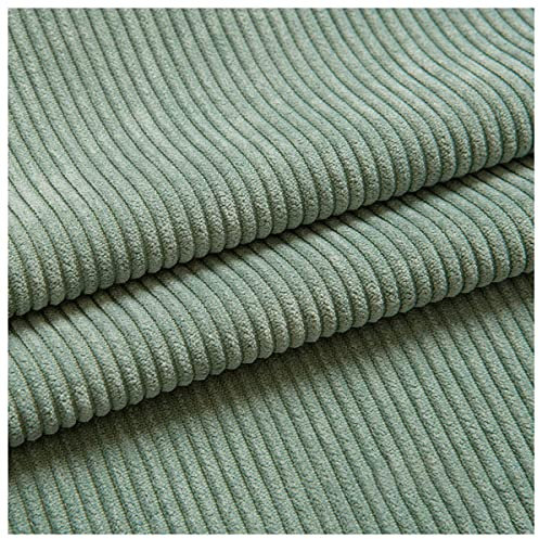 NIANTONG 150 x 50cm Cordstoff Stofftuch von The Meter Fest dick für Nähhandwerk, Kissen, Möbel Mantel Hemd Hosen Sofa DIY Bastelmaterial(Color:Graugrün)