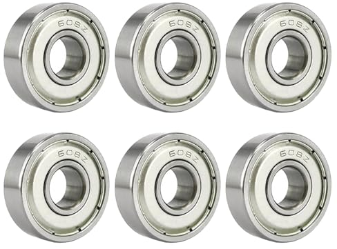 JTKREW 6 pcs 608 ZZ Skateboard kugellager inlineskates zubehör lager Geeignet Lager Kann für Skateboarding oder Inline Skates verwendet werden usw