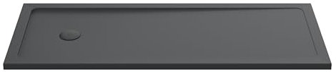 Balterley 1700 x 700 mm Rectangular Shower Tray, Slimline Shower Trays, Durable Stone Resin Base Trays for Bathroom Enclosure Cubicle, Lightweight Rectangular Tray for Wetroom Showers (Slate Grey)