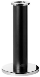 Fink schwarzer Stabkerzenhalter 18 cm hoher Kerzenhalter mit silbernem Fuß