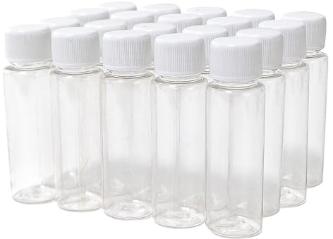 25ml Mini bouteille vide en plastique de voyage avec couvercle en plastique blanc savon à main portable vaporisateur transparent bouteille rechargeable 25cc réservoir de stockage 20pcs