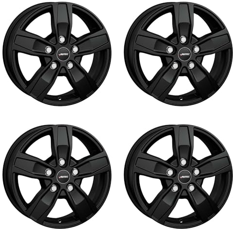 4x AUTEC Felgen Alufelgen QUANTRO 6.5x16 ET52 5x112 Schwarz matt kompatibel mit Mercedes-Benz Viano Vito V Marco Polo