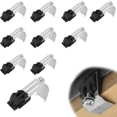 0XBIT Soporte para Fregadero Bajo Encimera, 10 Piezas Cocina Clips Soporte, Acero Al Manganeso Grapas Fregadero, Ajustable, Adecuado para Fregaderos de Cocina, Baños, Lavaderos