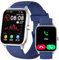 Smartwatch Damen Herren mit Telefonfunktion & Alexa, 1,8 Fitnessuhr mit Herzfrequenz SpO2 Stress Schlafmonitor, Schrittzähler Uhr, 100 Sportmodi, IP68 Wasserdichte Sportuhr für Android iOS Blau