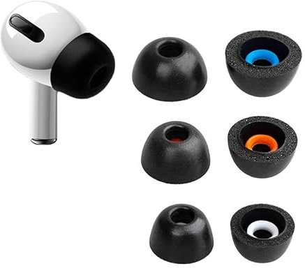 Keephifi [3 Paar] Memory Foam Tips für AirPods Pro Ohrstöpsel für AirPods Pro Ohrhörer mit hochdichtem Memory-Schaum, Geräuschunterdrückung, passen in das Ladeetui für AirPods Pro (S/M/L)