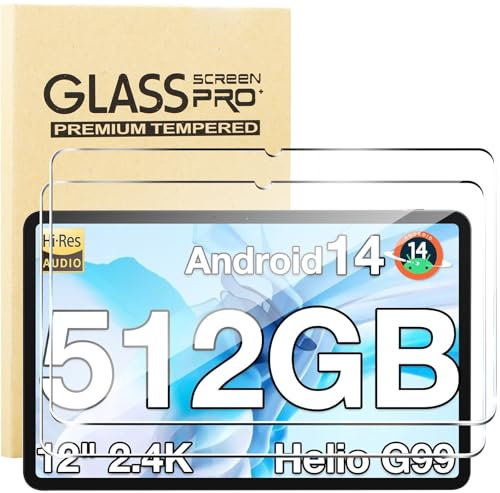 KUSINHOKA [2 Pièces Verre Trempé pour Doogee T40 Pro (12 Pouces), [Anti-Rayures] [9H Dureté] Film Protecteur, [Haute définition] Transparente Film de Protection Écran pour Doogee T40 Pro