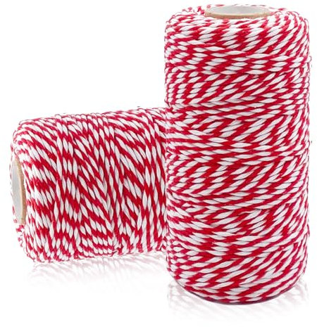 ZOSIGN Cuerda de Navidad, Navidad Cuerdas de Cordel, Rojo Cuerdas de 2 mm x 100 m, Cuerda para Envolver Regalos, para Jardinería, Manualidades, Envolver Regalos, Decoración Navideña