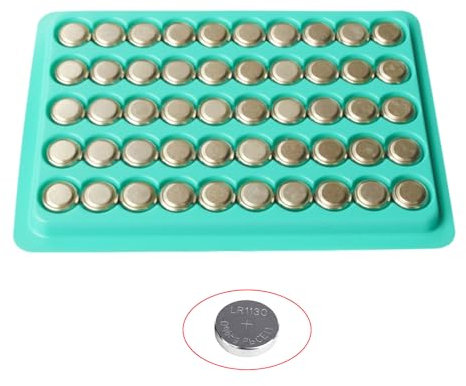 JSGHGDF 50/100x AG10 Piles Bouton LR1130 Pile Bouton 1.55 V 1130 Pile Bouton Pile SR1130 LR54 Piles