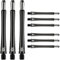 Target Darts Grip Style Aluminium Shaft - Pack of 9 | Schwarz, Mittel (48.8mm) | Professional Darts Zubehör, 2BA Shaft Multipack mit Ringen, Dart Shaft Multipack, Dartstiele