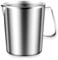 304 Stainless Steel Measuring Cup,with Handle and Pour Lip, Precision Engraved Markings for Liquid, Coffee, Milk & Espresso,1.0L/32oz Kitchen Mixing Pitcher, Container for Baking & Frothing