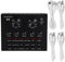 Carte Son en Direct, Carte de Mixage de Carte Son de Diffusion en Direct V8 avec Connecteur USB Ordinateur Multifonction Karaoké DJ Studio Carte Son Portable de Diffusion en Direct