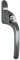 Connoisseur Offset Locking Right Hand Window Handle in Hardex Graphite Finish & Dimensions 168mm x 32mm x 97mm