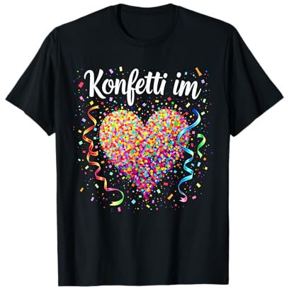 Konfetti im Herzen Karneval Fasching T-Shirt