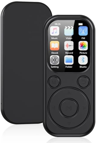 MP3 -Player mit Bluetooth 5.4, Tragbarem Musikplayer HiFi Sound mit 2.01in IPS -Bildschirm, Genießt Digitale Musik und Hörbücher Jederzeit, Bis zu 128 G, 3,5 Mm Jack, (Ohne