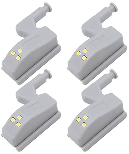 Cabinet Light, 10-Pack Hinge LED Lights for Wardrobe with Warm & Battery, Induction Sensor for Kitchen or Closet