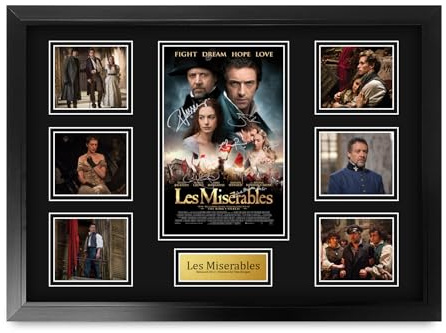 HWC Trading Les Miserables Russel Crowe Geschenke Geduckter Poster Signiertes Autogramm Foto für Fans von Film Memorabilien - A2 Gerahmt (ID-006521)