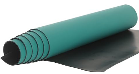 Anti-Static ESD Mat Roll - 1.6 to 5 Ft Wide, Heat Resistant Rubber for Soldering, Computer Repair, & Workbench - Perfect for Electronics & PC Maintenance (2mm, 0.8x1.2m/2.6x)