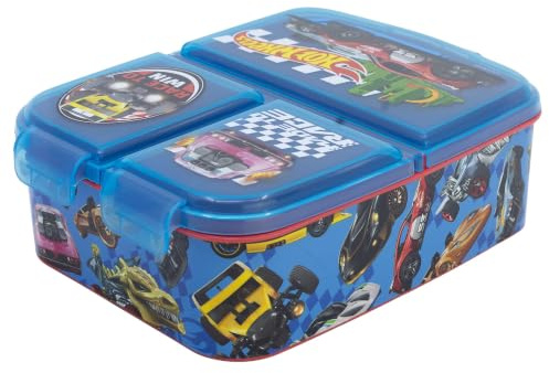 Stor Brotdose Hot Wheels | 3 getrennte Fächer | Vesper Dose
