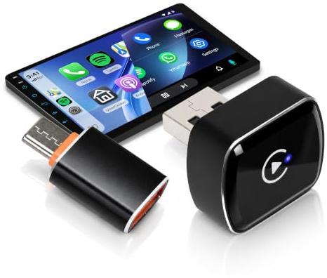 Rimoody Wireless Carplay & Android Auto Wireless Adapter, 2 IN 1 Stick Konvertieren Wired Android Auto/Car Play in kabellos für Autos mit Wired CarPlay, USB/Typ-C Plug & Play
