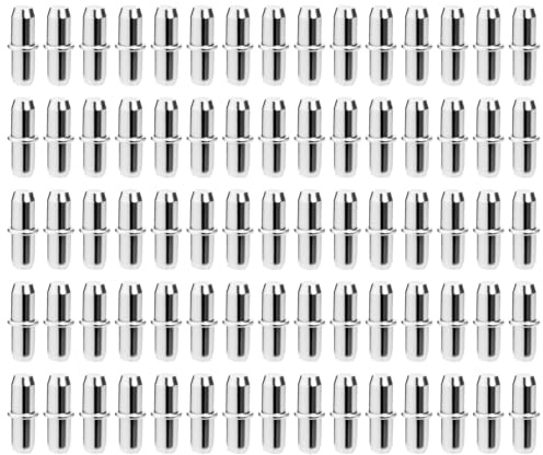 75 PzPerni di Supporto per Mensola, Pioli Reggimensola Legno Vetro, Perni per Mensole, Perni Cilindrici per Mensoles, Staffe per Mensole Ripiani Armadio Mobili Supporti per Mensoles (5 x 17 mm)