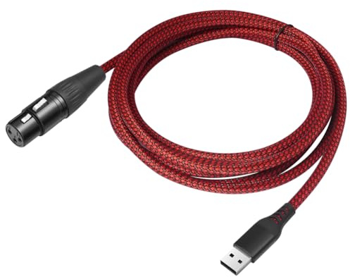Wadakada USB C à XLR Cable USB vers XLR Microphone Connexion Adaptateur de Câble Audio Ordinateur