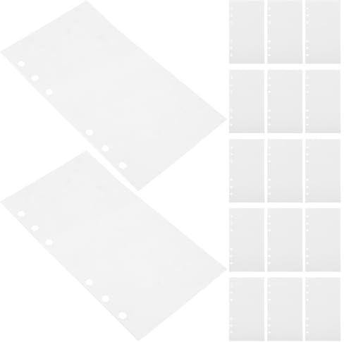 Angoily A6 Nachfüllblätter für 6-Ring Sticker Organizer Doppelseitig Wiederverwendbar Trennpapier für Sticker Sammelalbum