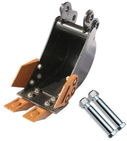 Cazo Para Miniexcavadora, Cubo Metálico 200mm, Dientes De Acero De Aleación - Alta Durabilidad, Diseño Compacto, Ideal Para Excavadoras Hasta 2 Toneladas