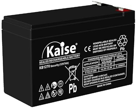 Batería de Plomo AGM VRLA 12 V- 7Ah/Modelo KB1270 Security - Terminal F1