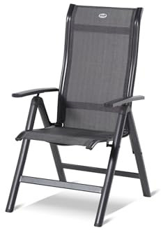 Hartman Alice Comfort stilvoller Multipositionssessel in Xerix und Anthrazit, solides Aluminiumgestell, Sitzfläche aus hochwertigem Kunststoff, 93 x 63 x 111 cm, Rückenlehne verstellbar, wetterfest