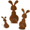 Rostikal Gartendeko Figuren Osterhasen 3er Set Rost Deko Frühling Osterdeko Vintage Shabby (Set)