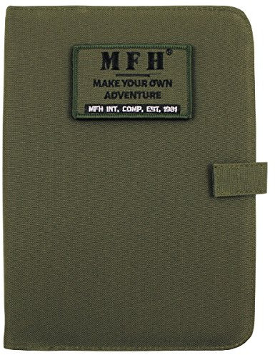 MFH Terminplaner A5 Organizer Ringbuchhalterung Memobuch Timer (Oliv)