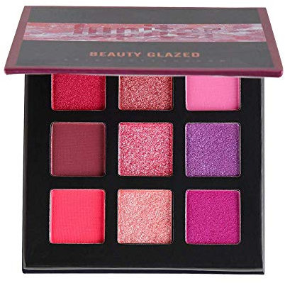 Beauty Glazed 9 Farben Schimmer Matt Lidschatten Palette, Stark Pigmentierte Lidschatten Palette Makeup Palette (5)