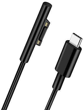 NEWZEROL Ladeadapter Typ C Kompatibel für Microsoft Surface Pro 3/4/5/6/7/Laptop/Book1/2/Surface go/2, USB C Ladekabel, Ladegerät [15V/3A] PD Aufladung Funktioniert mit PD Netzteil-1,8 M
