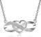 LYL.Adorer Halskette Damen Silber 925,Silberkette Unendlichkeit,Infinity Kette Herz,Geschenk für Sie
