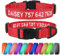 TagME Personalizzato Collare per Cani, Ricamato Collare Cane con Nome e Numero di Telefono, Nylon Riflettente per Animali di Media Taglia, Rosso