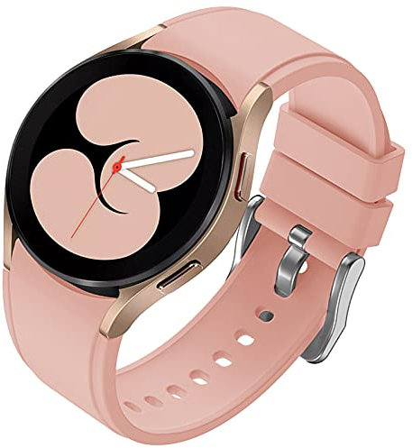 FunBand Cinturino per Samsung Galaxy Watch 5 / Watch 5 PRO/Watch 4 / Watch 4 Classic,20mm Silicone Braccialetto di Ricambio Cinturino Sostitutivo Cinturino per Galaxy Watch 42mm / Watch 3,Rosa