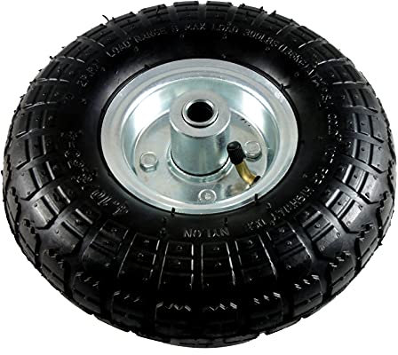 Rad Luftbereifung Ø 260 mm x 85mm Nabe Ø 16mm mit Kugellager als Ersatz-Rad für Sackkarre Bollerwagen Schubkarre