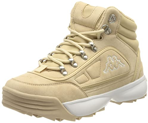 Kappa Unisex Shivoo Ice Hi Sneaker, Sand White, 38 EU