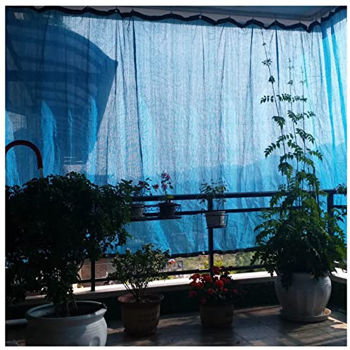 Rete Ombreggiante Esterno,Rete Per La Privacy Per Balcone,Blu,90% Rete Telo Ombra,Tessuto Ombreggiante Per Pergola Giardino Patio Serra,Resistente Ai Raggi Uv,Con Occhielli,Blue-2x6m(6.6*19.7ft)
