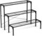 TANGZON 3-Tier Metal Plant Stand, Heavy Duty Ladder Shelf Potted Plants Display Rack, Indoor Outdoor Premium Flower Pot Holder for Garden Balcony Patio Backyard